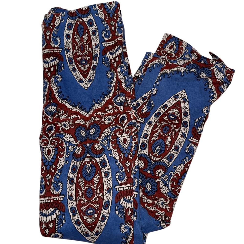 Free People Boho Paisley Print Cropped Pants Size 2